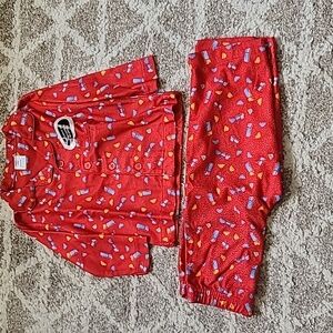 10 for $25 - Pert Boys 18m Red 2-piece Pajama Set with Blue Cars & Trucks